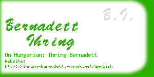 bernadett ihring business card